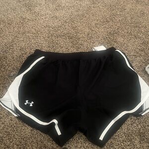 Under Armour Black and White Athletic‎ Shorts for Performance